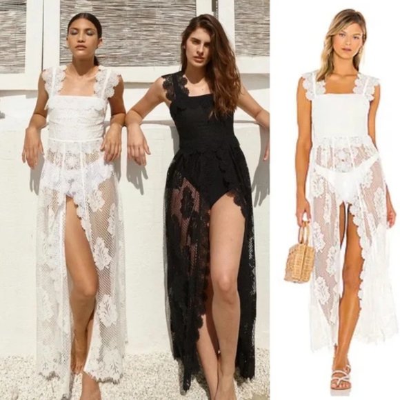 Waimari Dresses & Skirts - NEW Waimari | Almare White Lace Maxi Tank Dress Coverup